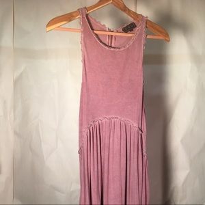 Pink racerback zip midi dress